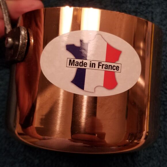 Baumalu copper pan 4 1/4" with cast iron handle new made in France tin lined - Picture 9 of 12